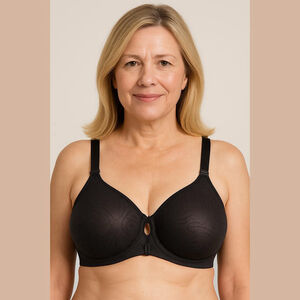 Bali Comfort Revolution 40C Black Front-Close Underwire Bra
